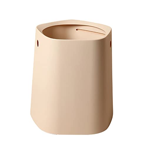Poubelle en plastique amovible de 8,5 litres au design épuré rose