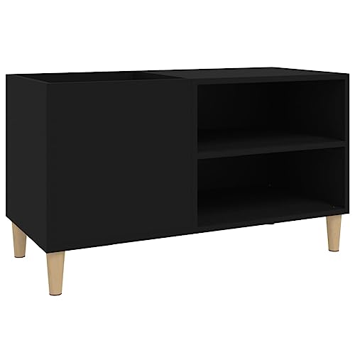 vidaXL Mueble para Discos Madera contrachapada Negro 84,5x38x48 cm