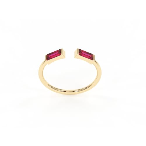 Abshel Red Ruby Rings, 18K Gold Rings For Women Teen Girls That Don'T Tarnish cover