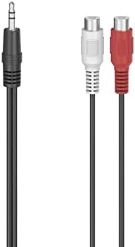Hama adapter Jack 3,5 mm na 2x Jack 3,5 mm kątowy (gniazdo mini Jack 3,5mm, stereo, rozgałężnik, kabel 0,12m, 2 rdzenie) czarny