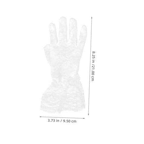 NOLITOY 2pcs Elegant Lace Gloves for Flower Girls Tulle Boy Girl Accessories for Weddings and Special Occasions Ages3