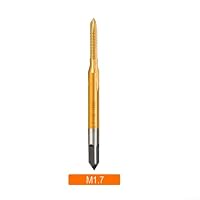 HSS Titanbeschichteter gerader Nut-Gewindebohrer, metrisches Gewinde, Handwerkzeug für Metallreparatur und Maschinenmontage, M1 bis M1,8 Größenbereich (M1,7) – Ansicht 4