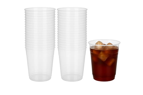 1000 Vasos desechables de plástico transparente 220 ml | Vasos de polipropileno PP resistentes y reciclables | Ideales para agua, refrescos, fiestas, eventos, oficina y catering