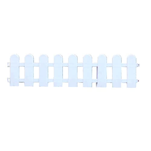 Zaunlatten aus Kunststoff für den Garten, Weißer PVC-Gartenzaun, Schutzkante, Einfache Installation, Ideal für Gärten, Bauernhöfe, Villen (50×13cm / 19,7x5,1in)