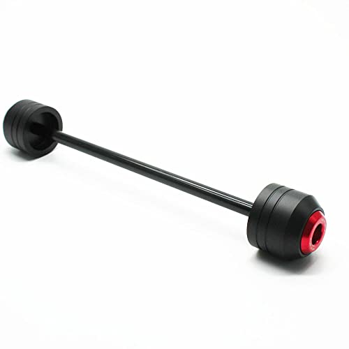 Vorder- oder Hinterradachse, Gabelschieber, Crashschutz für Yamaha MT-07 2014–2023 MT07 Motorrad Fallschutz Schutzpolster (hinten rot)