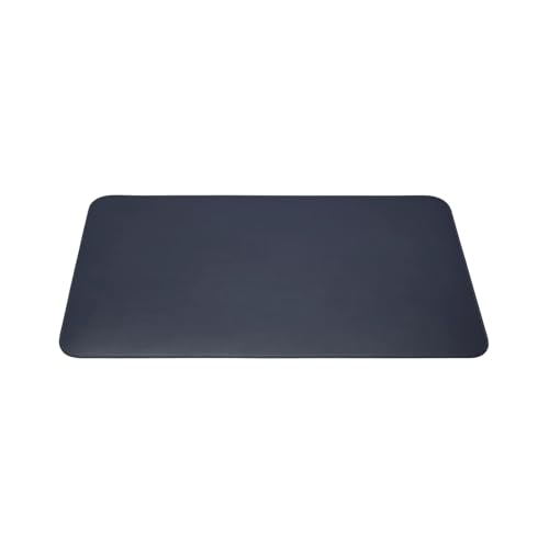 Sous-main de bureau en cuir Maruse bleu marine d'exception