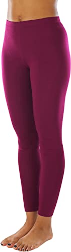 Image of ToBeInStyle Women's Skinny Fit Cotton Full Length Leggings Tights - Regular and Plus Sizes