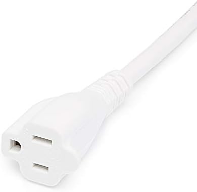Amazon Basics Extension Cord, 3 Prong Outlet Extender, Indoor, 13 Amps, 125V, 6 Ft, White - 2