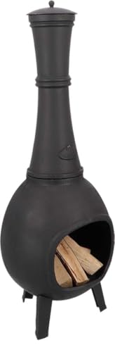 Esschert Design Terassenofen M, schwarz, 44x44x120.5 cm, FF2