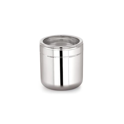 Image of Sizzle Flash Stainless Steel Canisters /Dabba /Storage Containers for kitchen with See Through Lid 325 ML - 1pcs
