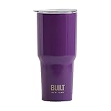 Built NY Double Wall Stainless Steel Vacuum Insulated Tumbler, 30-Ounce, Purple