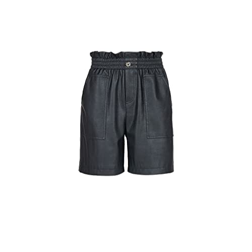 Pantalon en cuir PU femelle haut de taille aux finitions soignées
