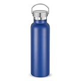 Neihepal Navy Stainless Steel Water Bottles,20 Ounce Vacuum Insulated Double Wall Travel Bottle with Leak Proof Lid of Handle,Metal Reusable Standard Mouth Flask Thermoses for School,Hikers,Gift