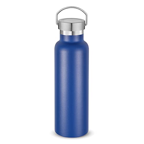 Neihepal Navy Stainless Steel Water Bottles,20 Ounce Vacuum Insulated Double Wall Travel Bottle with Leak Proof Lid of Handle,Metal Reusable Standard Mouth Flask Thermoses for School,Hikers,Gift by Neihepal - Used condition - US$8.75