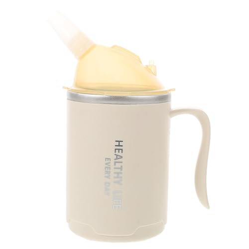 JEWEDECO Dysphagia Spill-proof Drinking Cup with Straw 400ml for Disabled