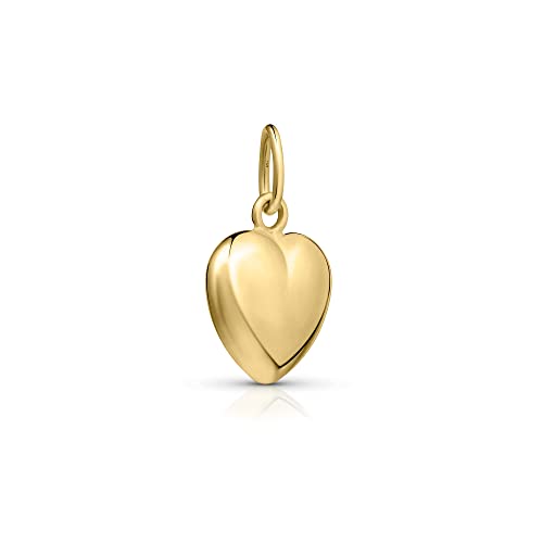 Amberta Allure Pendentif Pour Femme En Or Jaune 9 Carats: Pendentif Coeur Creux
