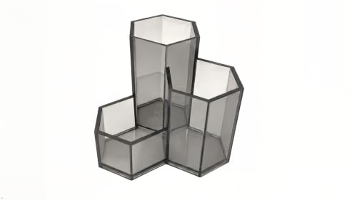 Image of OMEGA Hexa Pen /Pencil Holder, Desk Orgniser - Smoke Grey