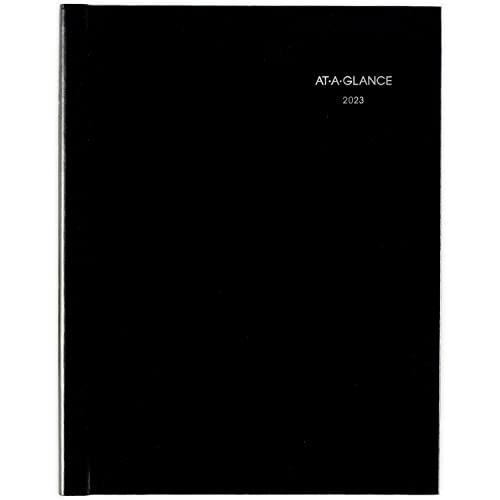 At-A-Glance 2023 Weekly & Monthly Planner, Dayminder, 7" X 8-3/4", Medium, Monthly Tabs, Refillable, Hardcover, Executive, Black (G54500) #TOP8