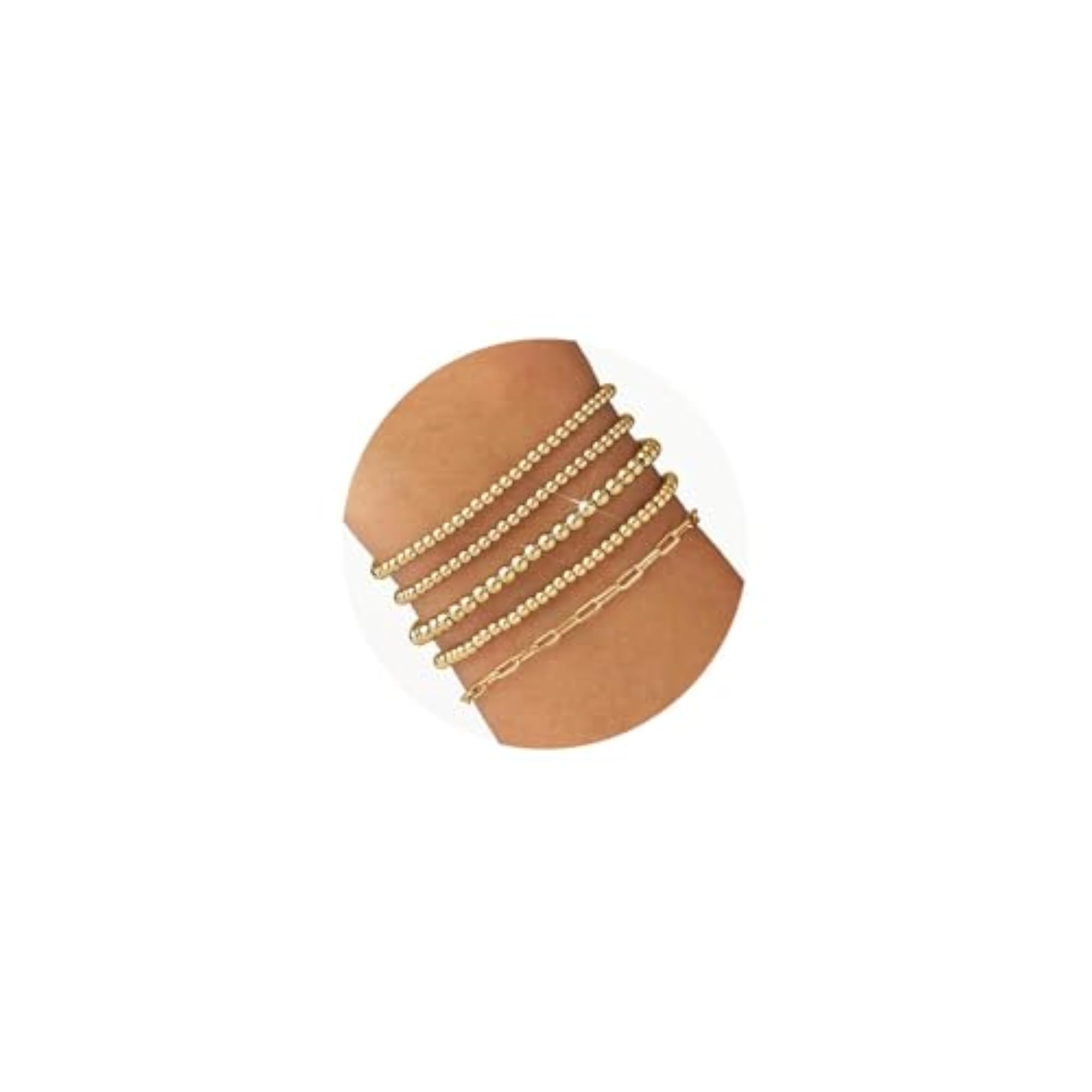 Women's 14k Gold Beaded Bracelet, Stackable Design