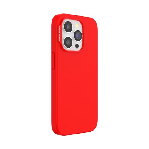 Image of POPSOCKETS iPhone 15 Pro Case Compatible with MagSafe, Phone Case for iPhone 15 Pro, Wireless Charging Compatible, Case Only - Rosso