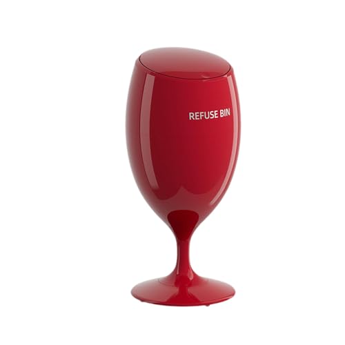 Poubelle mobile rouge à pression pour éliminer le désordre de la commode