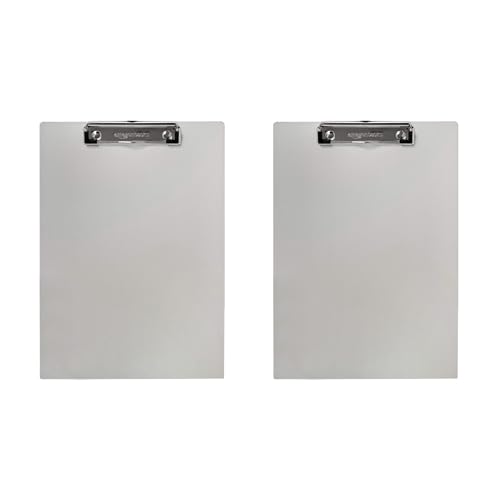 Amazon Basics Aluminum Office Clipboard Letter Size Pack of 2