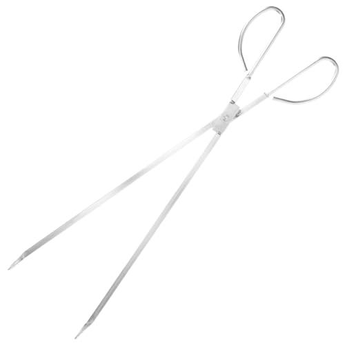 LABRIMP Pinzas Para Chimenea y Estufa De Leña De Acero Inoxidable 53 Cm, Pinza Para Troncos Resistente Al Calor, Diseño Ergonómico Antideslizante, Para Barbacoas, Campamentos y Uso Exterior