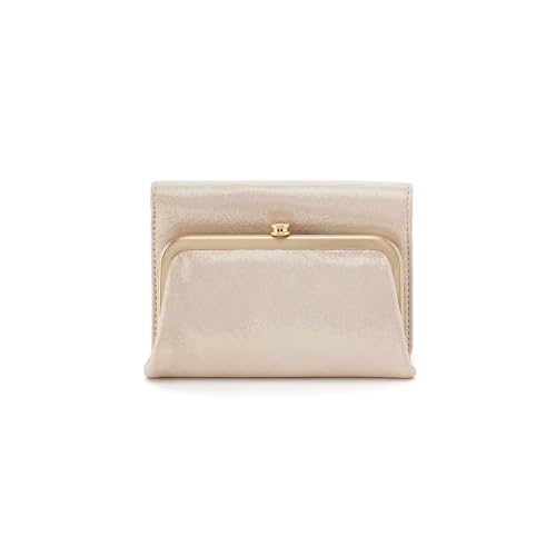 Image of HOBO, Womens, Robin Compact Wallet, Sand Shimmer, One Size