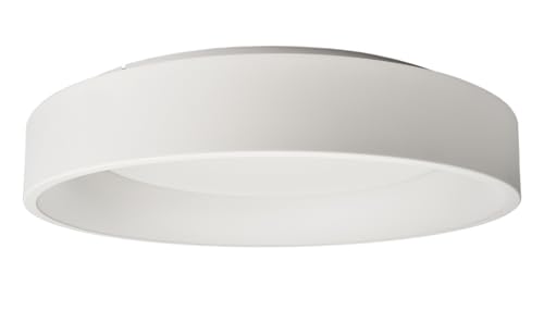 Questa plafoniera ci consente di avere 2 lampade in 1 infatti integra sul retro un interruttore che consente di cambiare la temperatura di luce da 3000K luce calda a luce 4000K luce naturale - inoltre ha un'intensità luminosa di 3100 lumen con un angolo di luce diffuso di 150 gradi