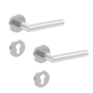 KARATINTL Türgriff-Set Edelstahl matt (PZ Profilzylinder)