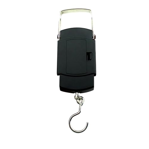 Image of Themisto TH-WS01 Digital Hanging Luggage Scale | 50kg Portable Travel Weighing Scale with LCD Display (Black)