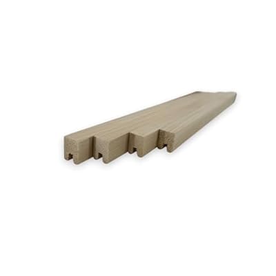 Poplar U-Channel framing Stock. Great for Stained Glass Work, Four-72 Inch Pieces