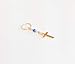 Cross Charm Navel Hoop Opal Belly Ring Handmade Piercing Jewelry