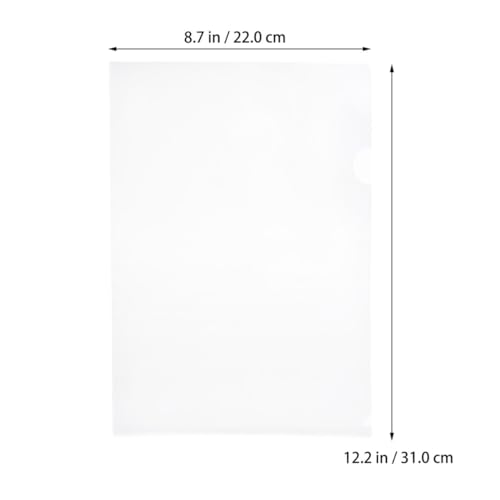 Carpeta de archivos de plástico transparente Hemobllo con botón para oficina, 20 unidades 2
