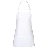 Fame 3 Pocket Bib Apron - White 18156 (F10-83397)