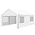 OUTFINE Carport Canopy 12x20 FT Heavy Duty Boat Car Canopy Garage with Removable Sidewalls and Roll-up Ventilated Windows, Tent Stakes x 12, Windproof Ropes x 4, Sandbags x 4 (White)