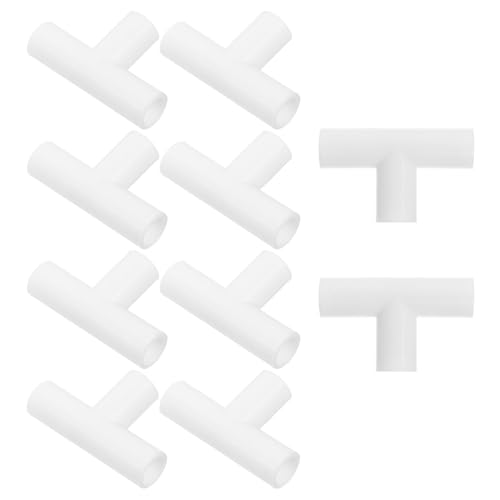 DOITOOL 10 pezzi Raccordi T per Tubo in PVC Connettori Angolari per Strutture Te e Recinzioni per Compatibili con Vari Modelli di Box Giochi Facili da Montare e Resistenti in PP