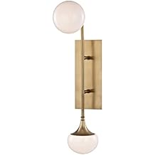 Hudson Valley Lighting Two Light Wall Sconce Hudson Valley 4700-Agb Contemporary Modern from Fleming Collection in Brass-Antiquefinish