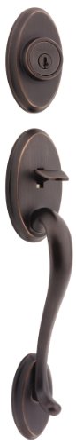 Kwikset Shelburne Single Cylinder Handleset w/Lido Lever featuring SmartKey in Venetian Bronze