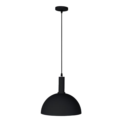BEL AIR HOME - Lámpara Colgante Hagen - Ajustable 30 cm, Diseño Elegante Contemporáneo, Fácil Instalación, Ideal para Salón o Comedor - Negro