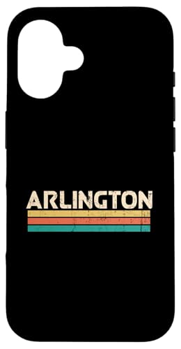 アーリントン テキサス USA 都市名 クラシック ヴィンテージ カラー デザイン スマホケース iPhone 16 用