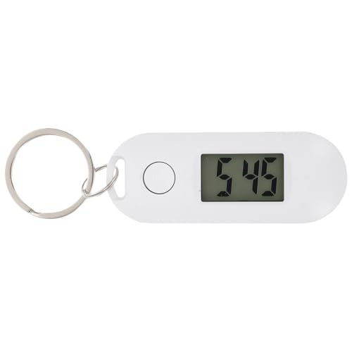 iplusmile Reloj de bolsillo electrónico multifuncional con llavero, reloj digital con clip para niños y estudiantes, Blanco, 6.5x2.5cm