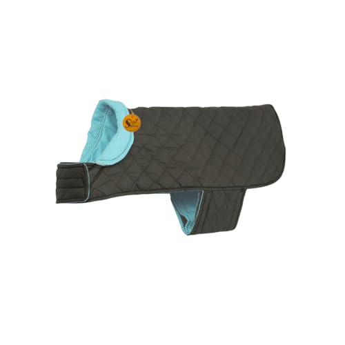 Image of Sage Square Double-Sided Quilted Dog Jacket - Weather-Resistant, Lightweight, Waterproof, Designed for Comfort & Warmth, Adjustable Fit, for Indoors or Outdoors (Small - 10 Inches, Sky Blue)