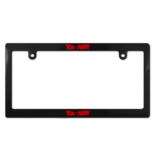 トムとジェリー ナンバープレート フレーム ナンバーフレーム 普通車 軽自動車適用 装飾ボーダー タグ装飾 耐久性 カーアクセサリー 錆びにくい おしゃれ ?り物