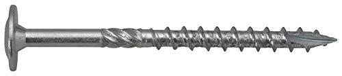 Preisvergleich Produktbild Holzbauschraube mit europäisch technischer Zulassung / Tellerkopf / Stahl galvanisch verzinkt / Schneidkerbe / Teilgewinde / 6 x 60 mm / 50 Stück