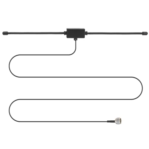 QWORK® DAB UKW Radio Antenne, 75 Ohm FM Dipolantenne mit 3 m Verlängerungskabel und F Typ Stecker für Tragbaren Radio-Tuner, Stereo-Empfänger, AV-Empfänger, Musik System