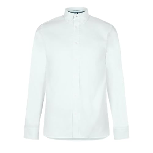 Ted Baker Mens Allarde Ls Regular Branded Oxford Shirt, White, 3XL UK