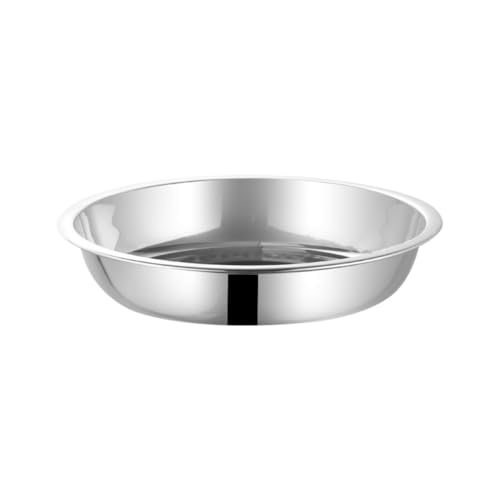 VALICLUD Plat INOX 304 en Acier Inoxydable Argenté Anti-Chute et Anti-Fissure pour Griller et Servir Aliments Plateau Multifonction Solide