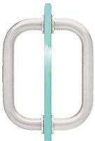 C.R. LAURENCE SDPR6SC CRL Satin Chrome 6" Tubular Back-to-Back 3/4" Diameter Shower Door Pull Handles