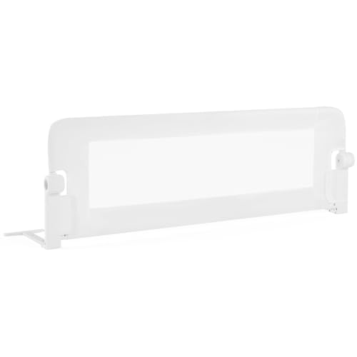 RELAX4LIFE Sponda Letto per Bambini 105/120/150cm, Barriera di Sicurezza, Traspirante e Pieghevole, Sbarra Letto per Letti Singoli e Matrimoniali (120x40x42cm, Bianco)